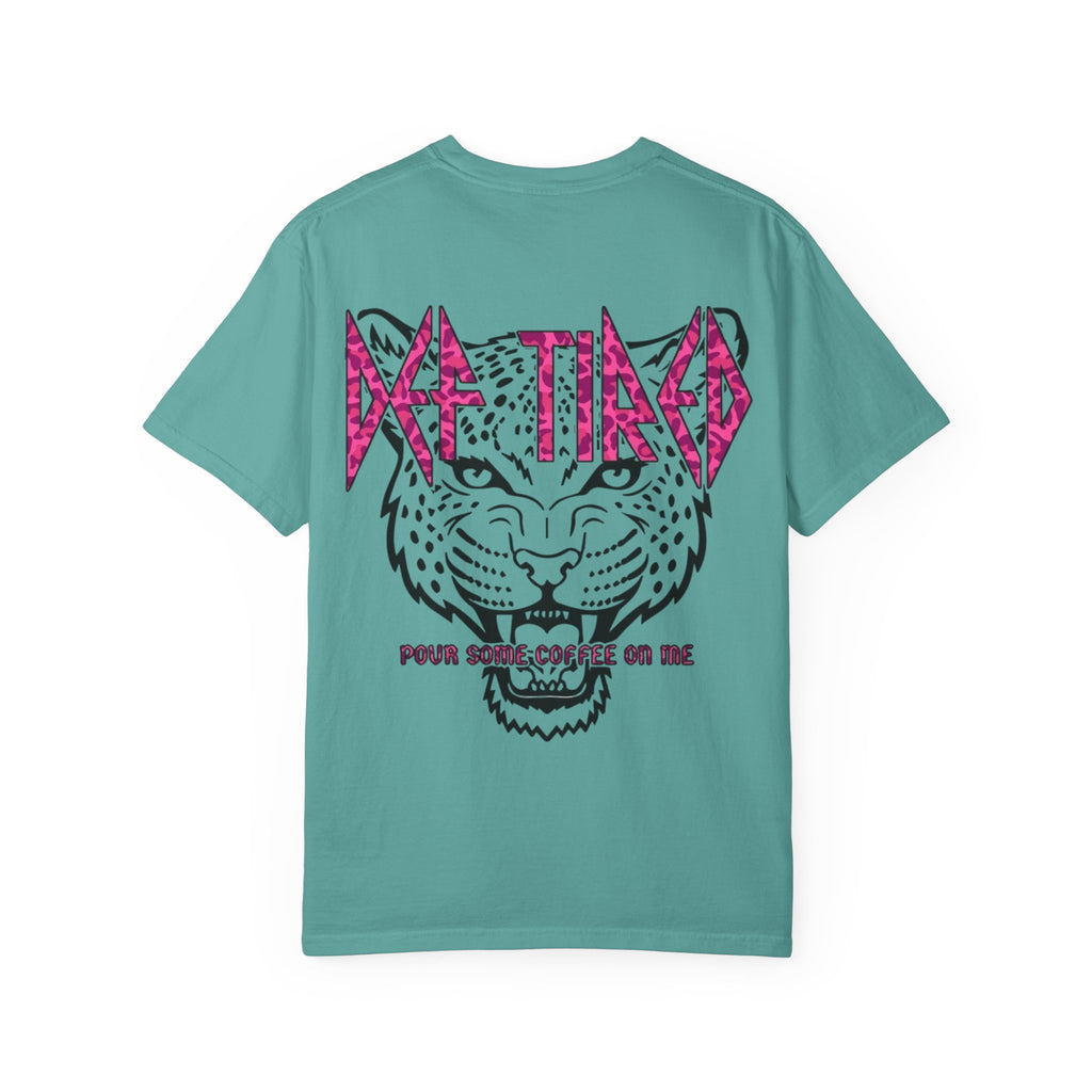 Tiger Graphic T-Shirt — "Pour Some Coffee On Me" Retro Rock Tee