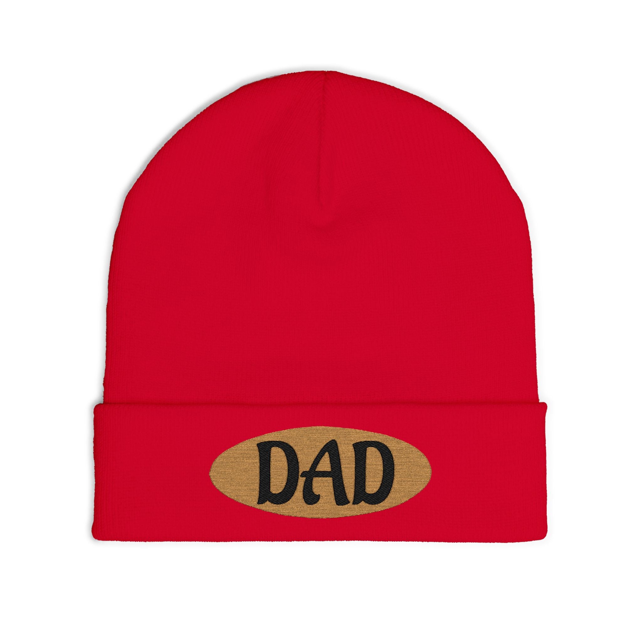 Dad Embroidered Knit Beanie – Cozy Winter Hat for Fathers, Gift for Dad