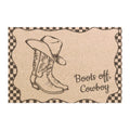 Boots Off Cowboy Doormat – Western Welcome Rug for Country Home