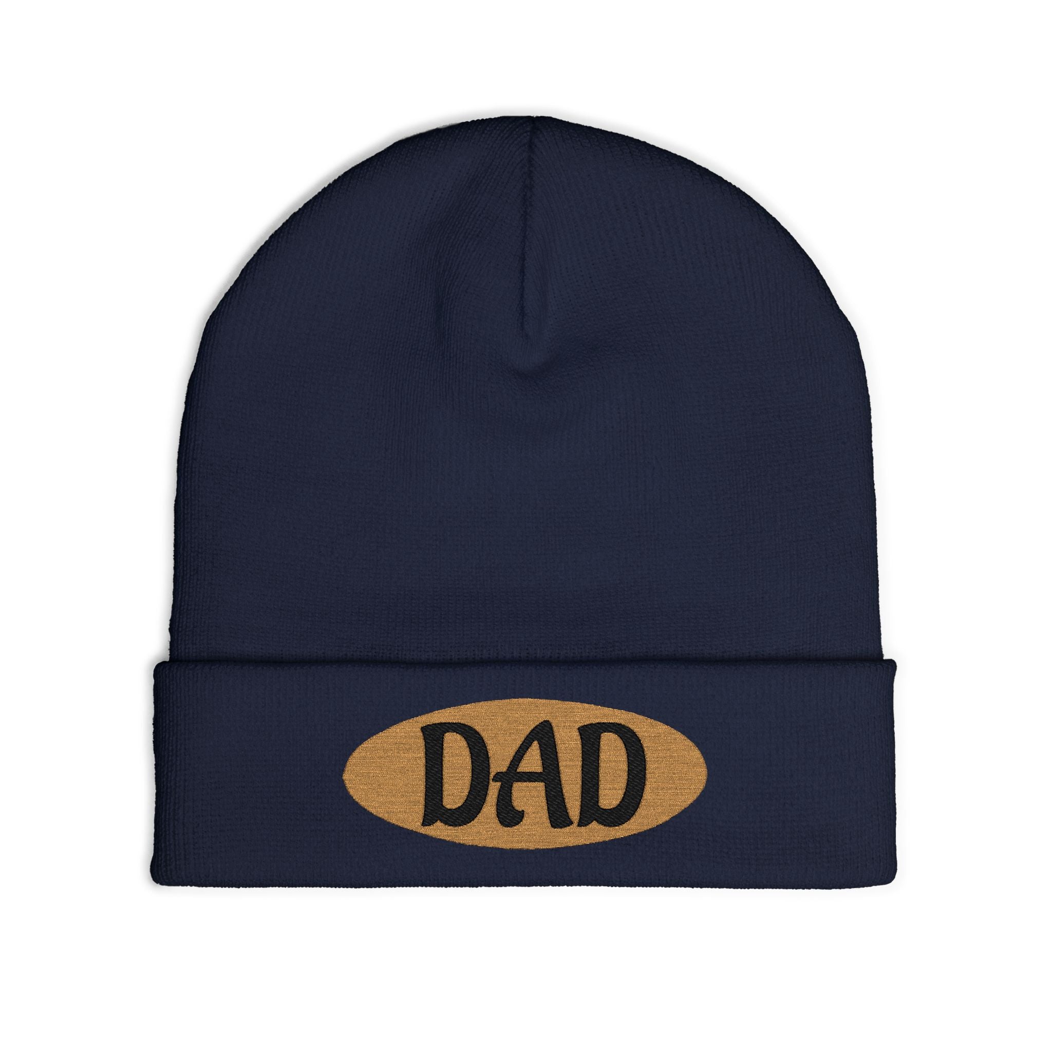 Dad Embroidered Knit Beanie – Cozy Winter Hat for Fathers, Gift for Dad