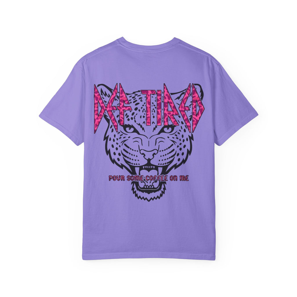 Tiger Graphic T-Shirt — "Pour Some Coffee On Me" Retro Rock Tee