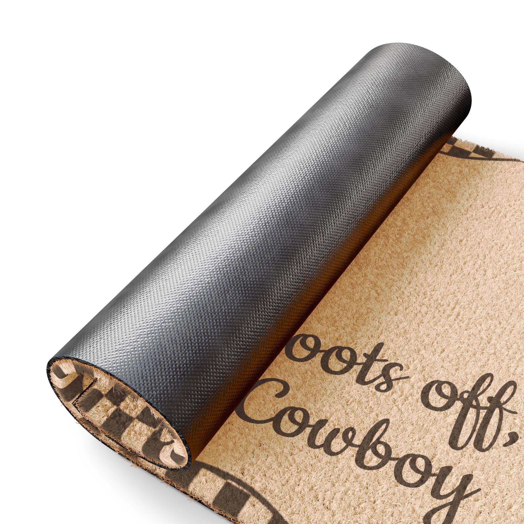 Boots Off Cowboy Doormat – Western Welcome Rug for Country Home