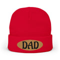 Dad Embroidered Knit Beanie – Cozy Winter Hat for Fathers, Gift for Dad