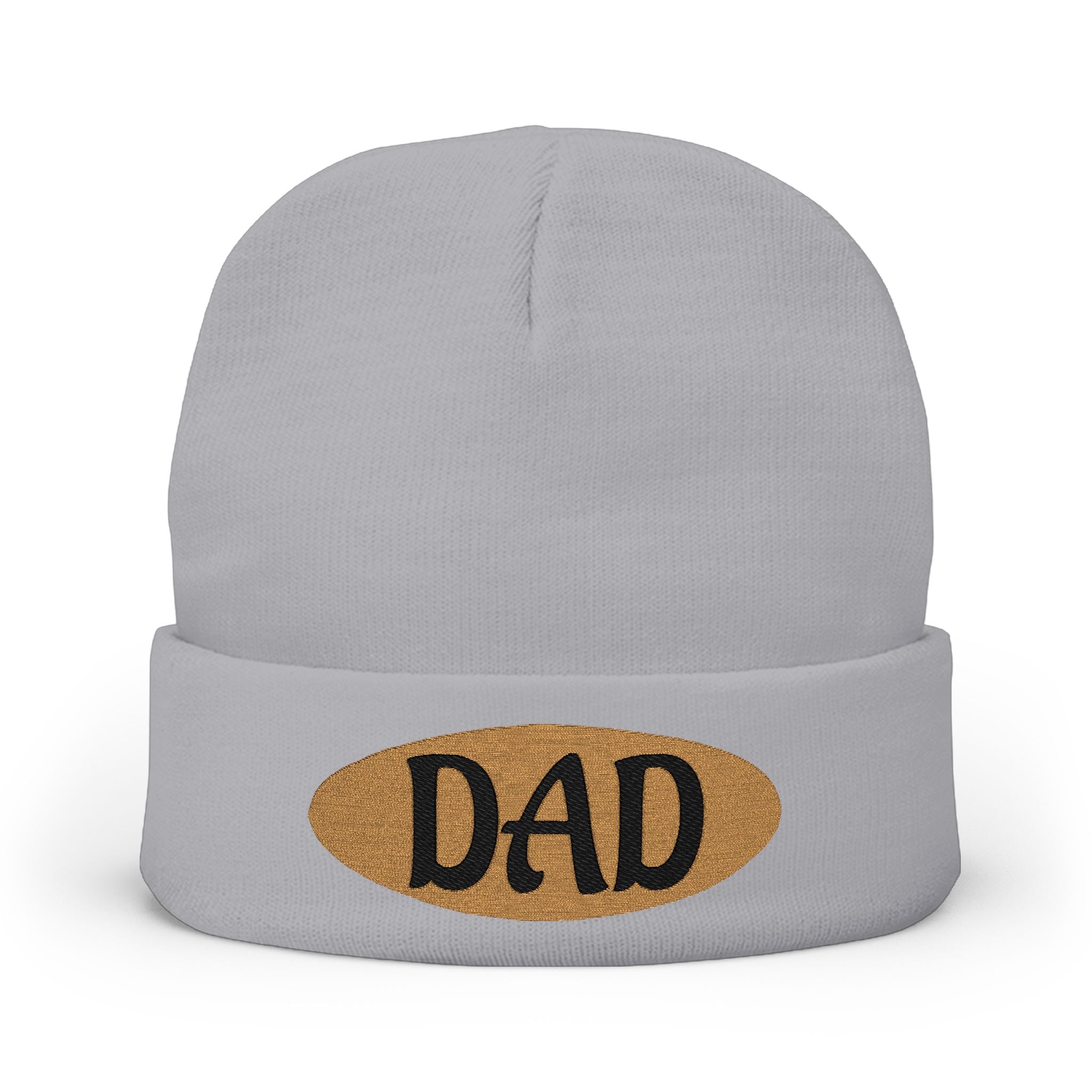 Dad Embroidered Knit Beanie – Cozy Winter Hat for Fathers, Gift for Dad