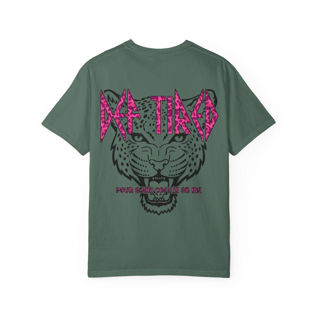 Tiger Graphic T-Shirt — "Pour Some Coffee On Me" Retro Rock Tee