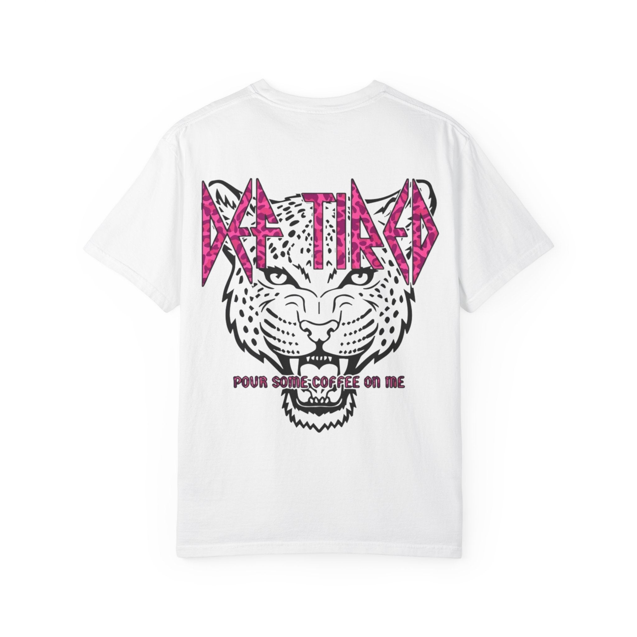 Tiger Graphic T-Shirt — "Pour Some Coffee On Me" Retro Rock Tee