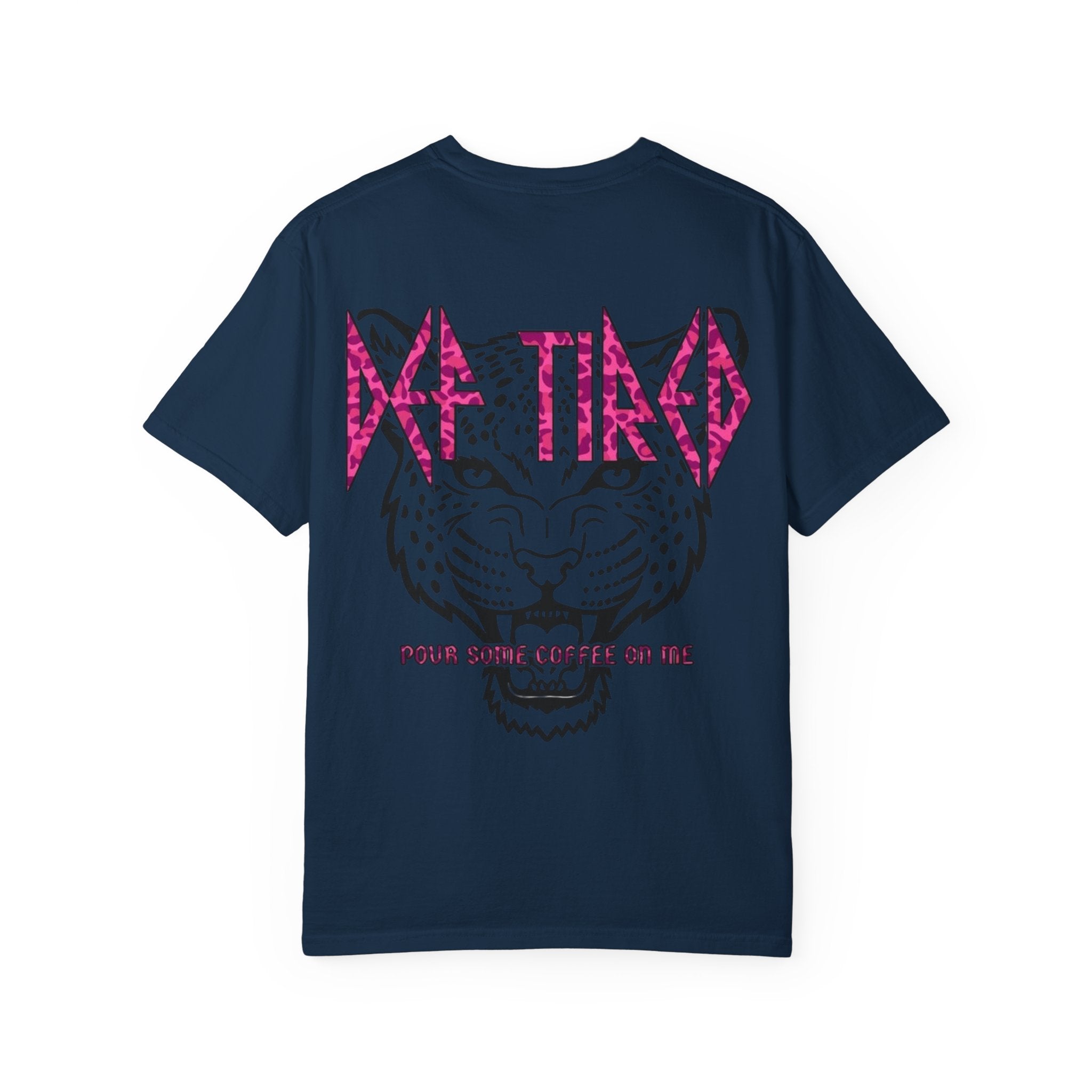 Tiger Graphic T-Shirt — "Pour Some Coffee On Me" Retro Rock Tee