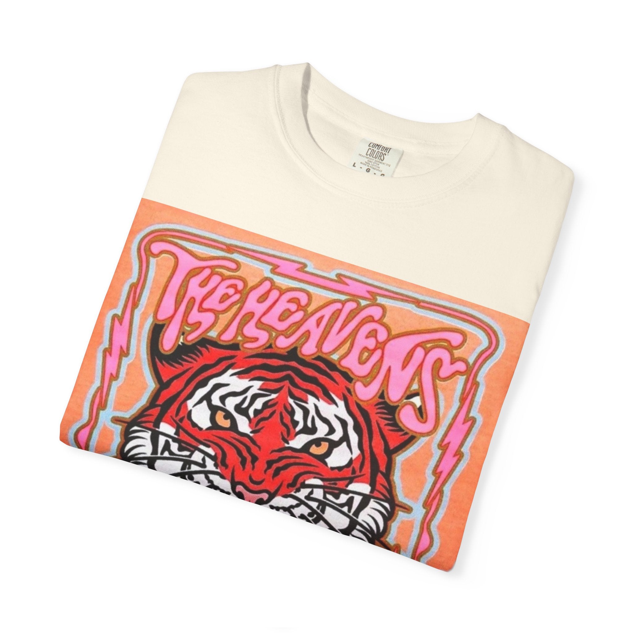 Tiger Roaring Graphic T-Shirt — "The Heavens Are Roaring" Vintage Poster Tee