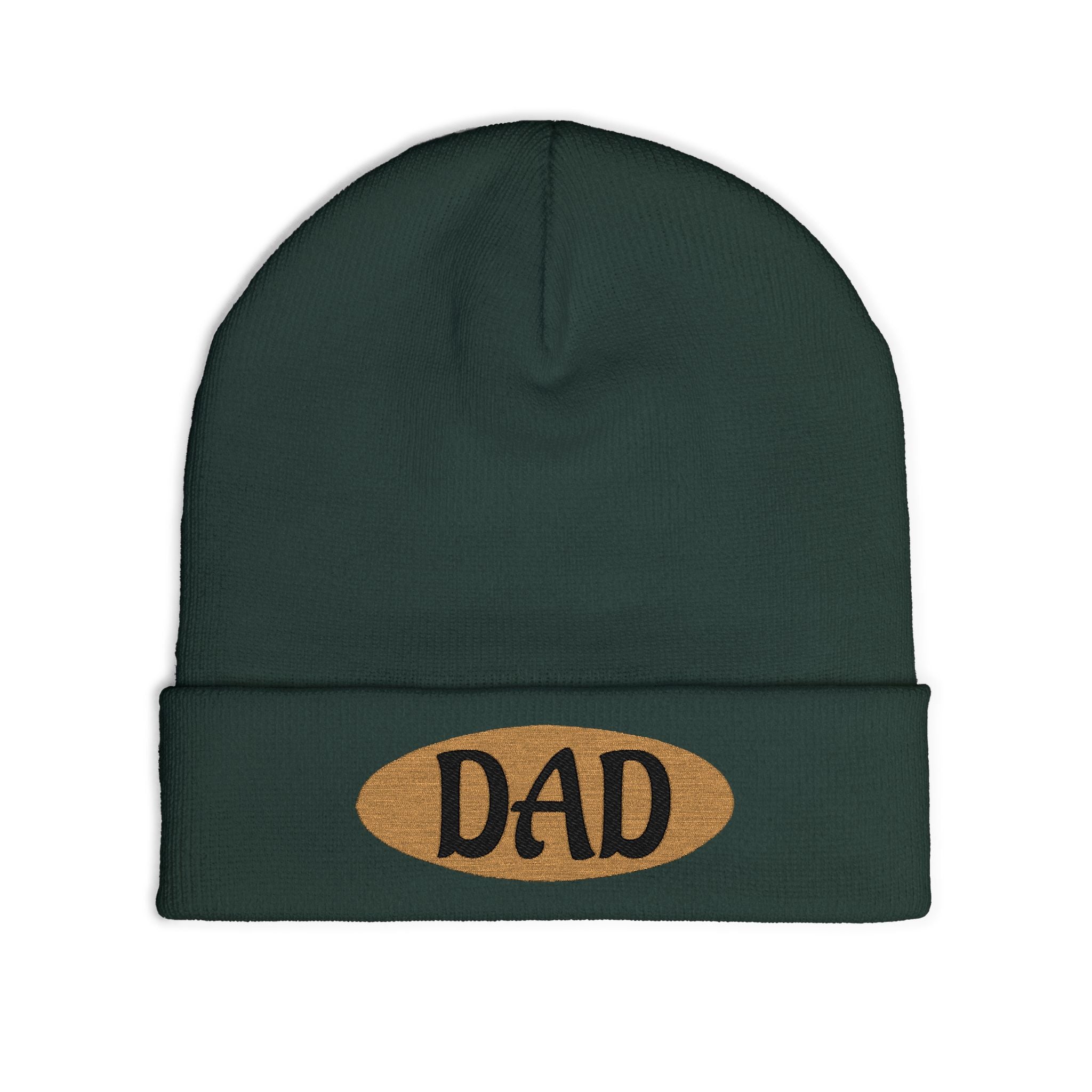 Dad Embroidered Knit Beanie – Cozy Winter Hat for Fathers, Gift for Dad