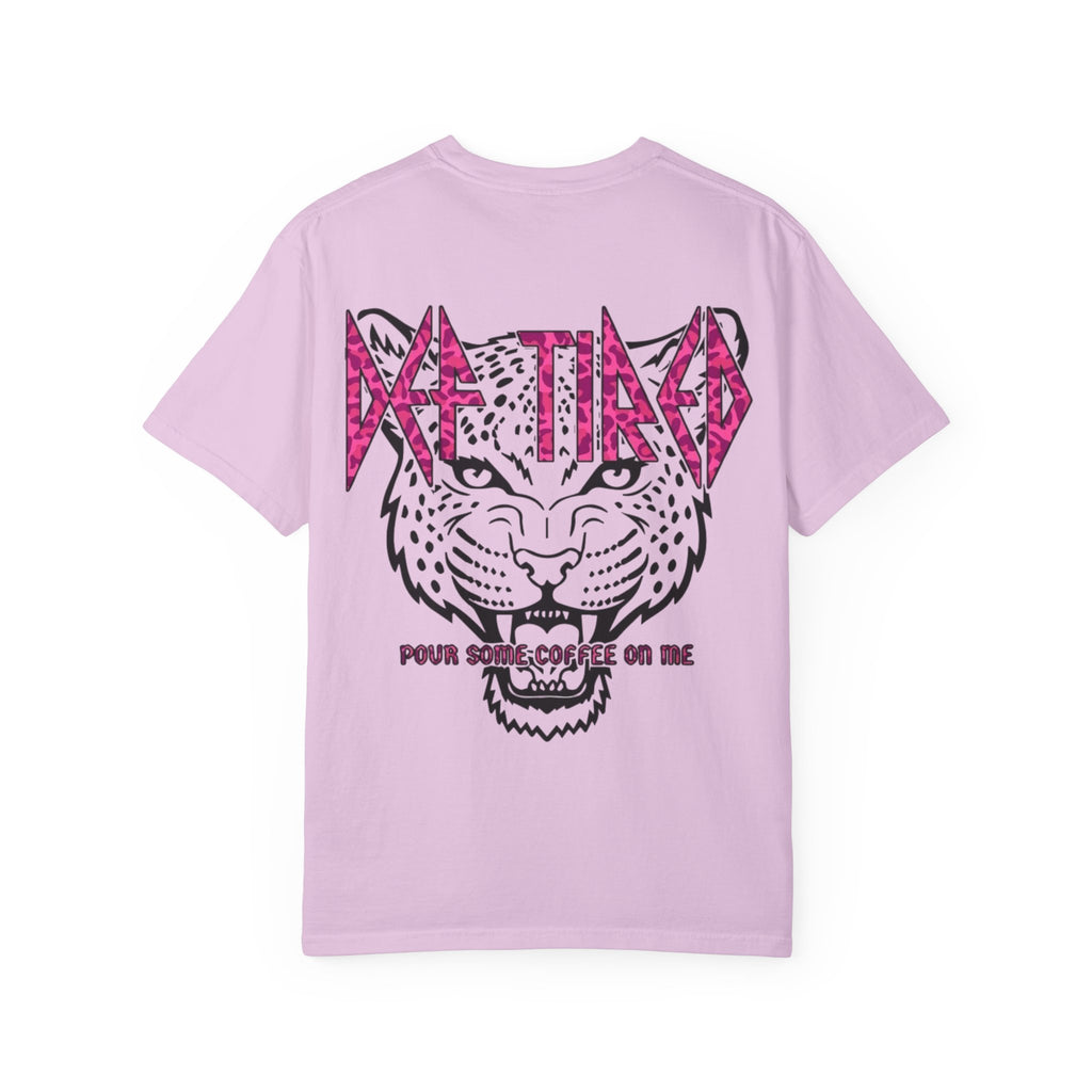 Tiger Graphic T-Shirt — "Pour Some Coffee On Me" Retro Rock Tee