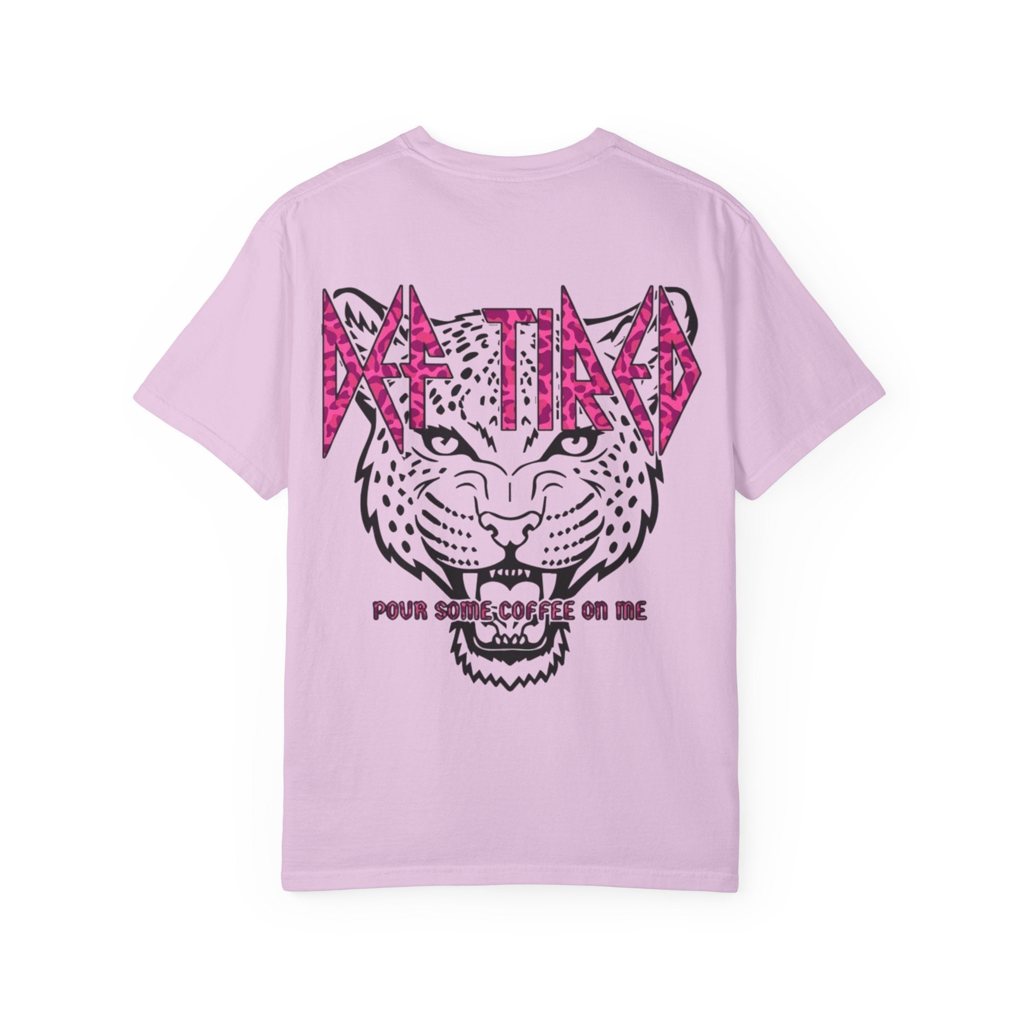 Tiger Graphic T-Shirt — "Pour Some Coffee On Me" Retro Rock Tee