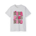 Mama Momma Leopard Pink Graphic Tee — Mother's Day Floral Bow T-Shirt