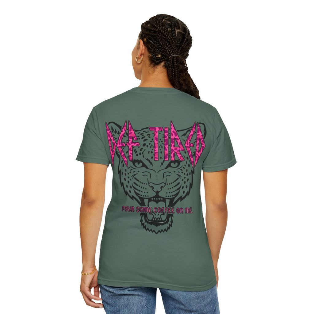 Tiger Graphic T-Shirt — "Pour Some Coffee On Me" Retro Rock Tee