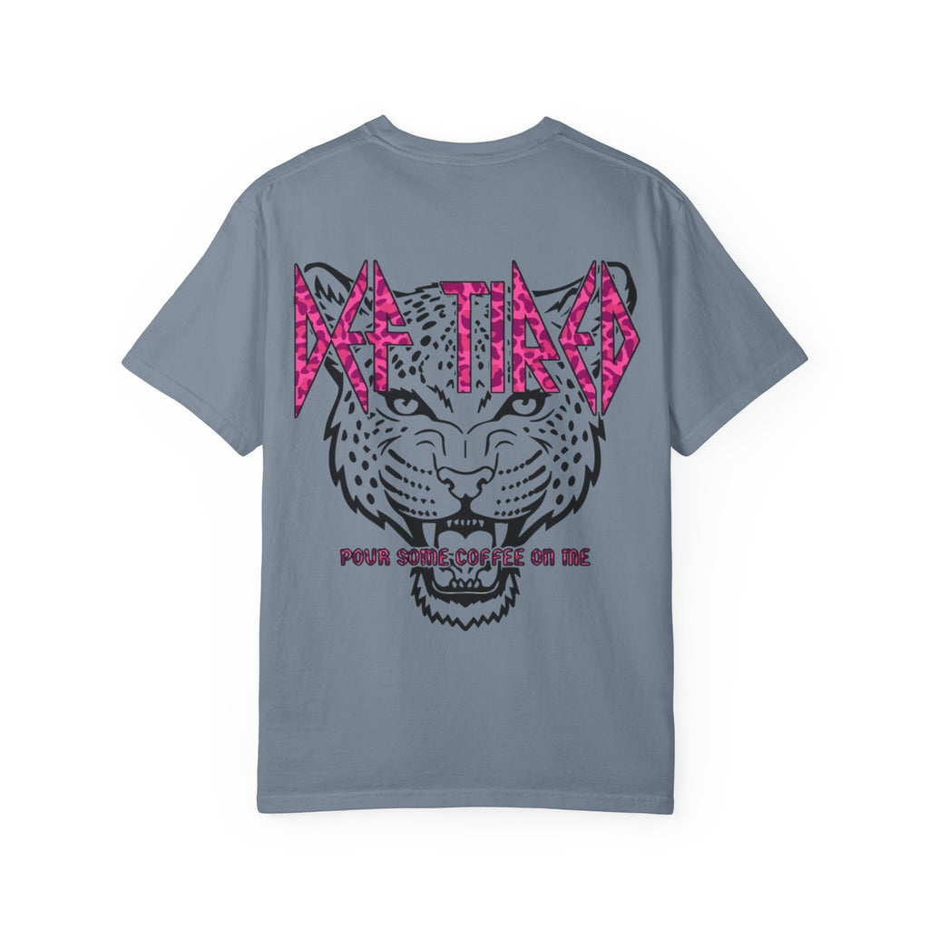 Tiger Graphic T-Shirt — "Pour Some Coffee On Me" Retro Rock Tee