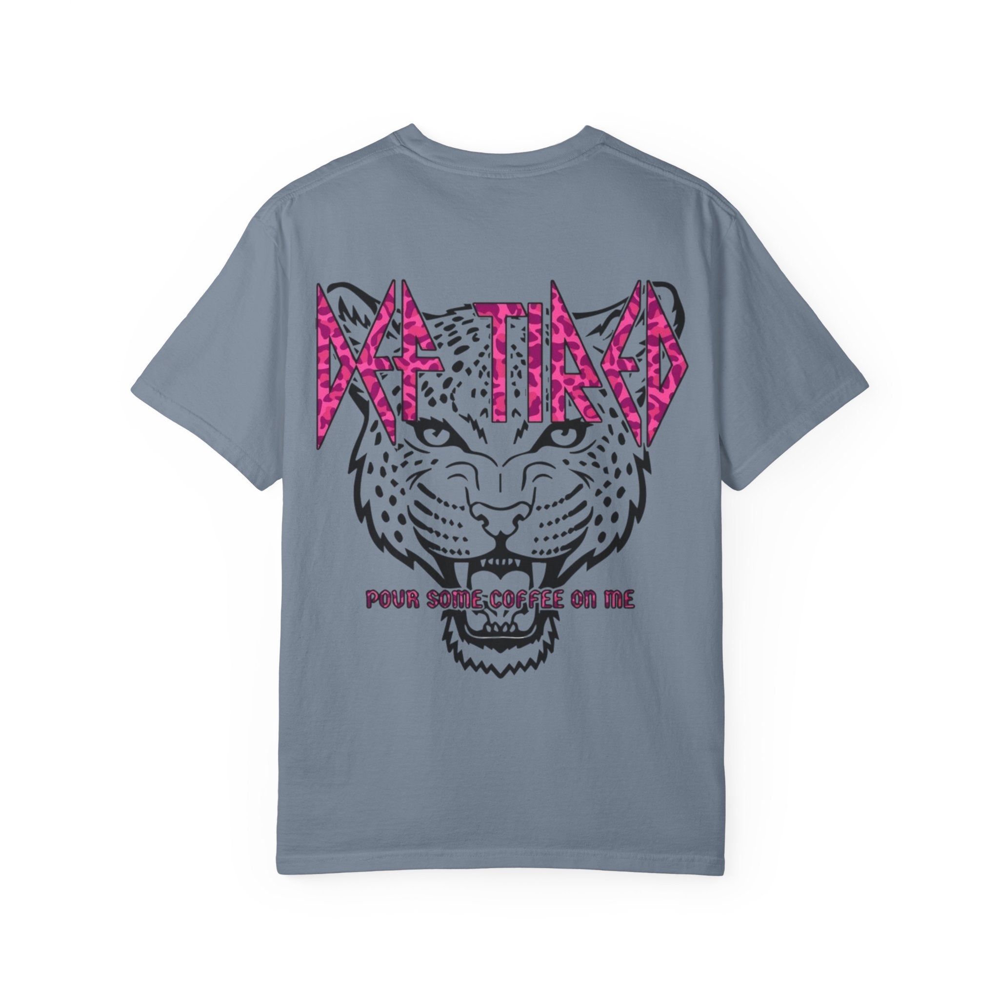 Tiger Graphic T-Shirt — "Pour Some Coffee On Me" Retro Rock Tee