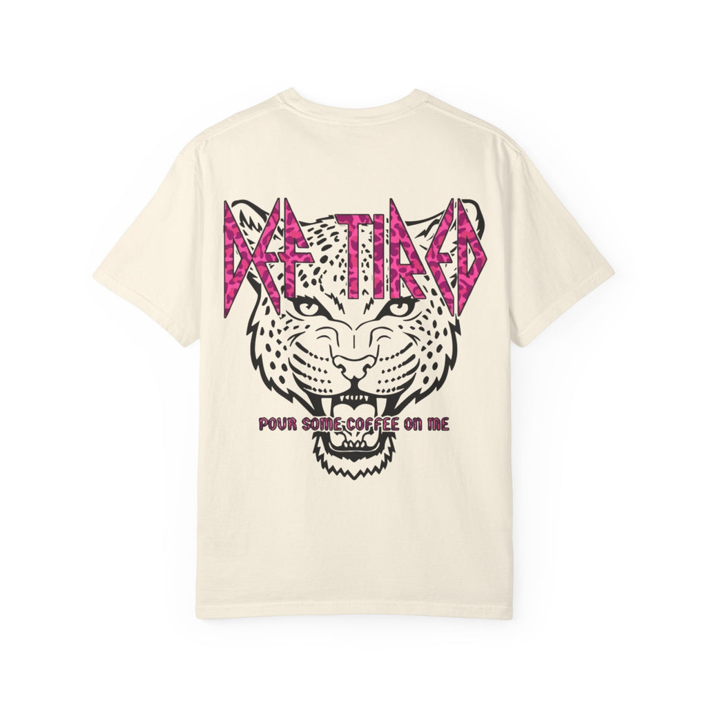 Tiger Graphic T-Shirt — "Pour Some Coffee On Me" Retro Rock Tee